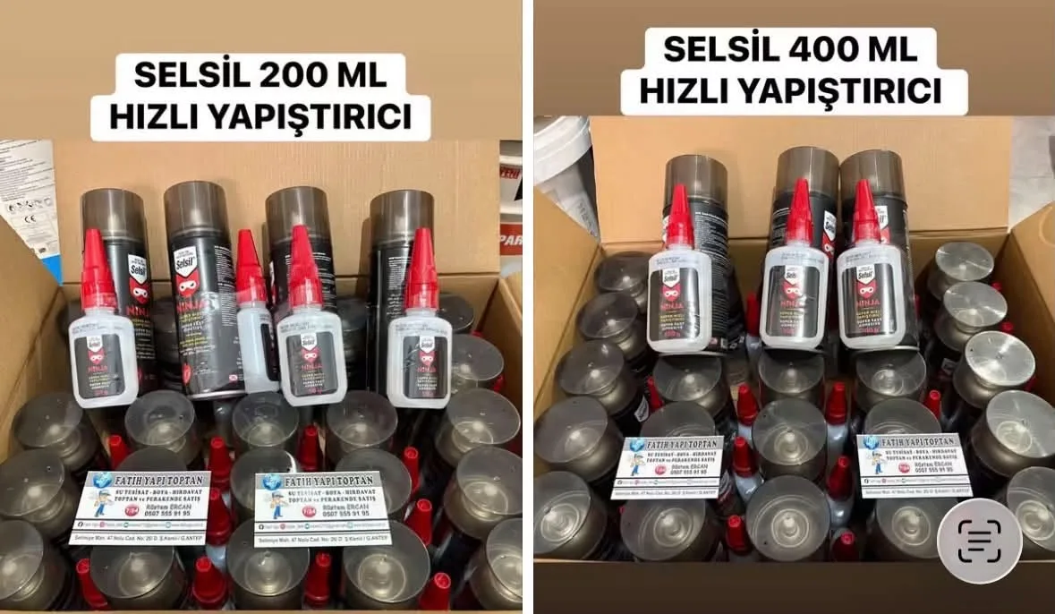 Toptan Selsil Hızlı Yapıştırıcı – 200 ml ve 400 ml, Koli 25 Adet ürünü